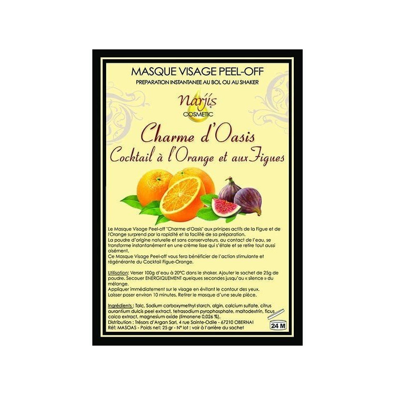 Masque Visage Charme d'Oasis aux Figues et Orange