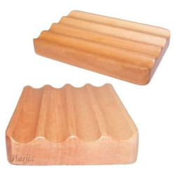 Gewellte Seifenschale aus Sheesham-Holz
