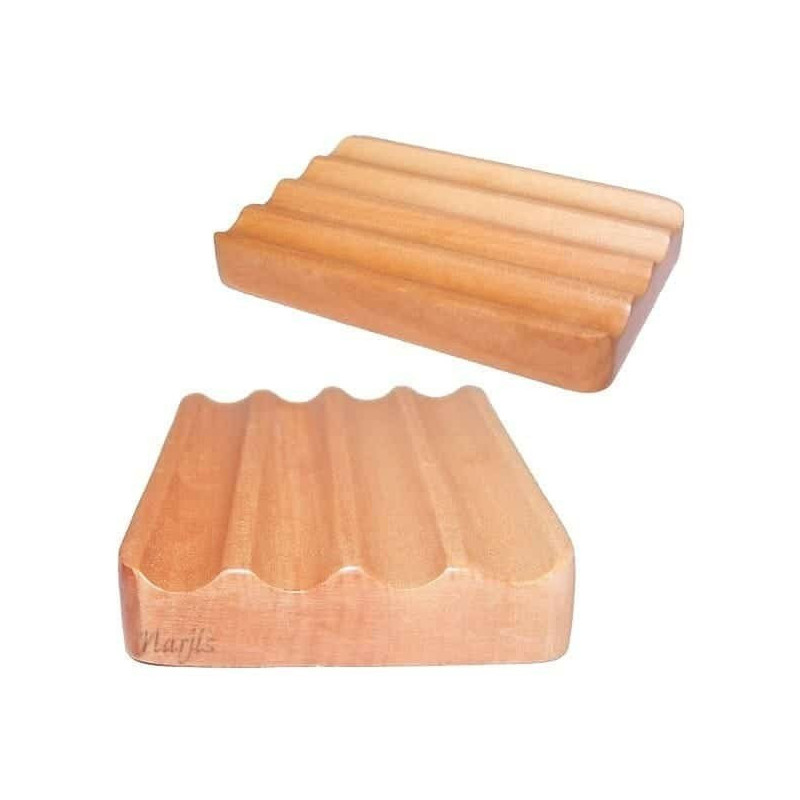 Gewellte Seifenschale aus Sheesham-Holz