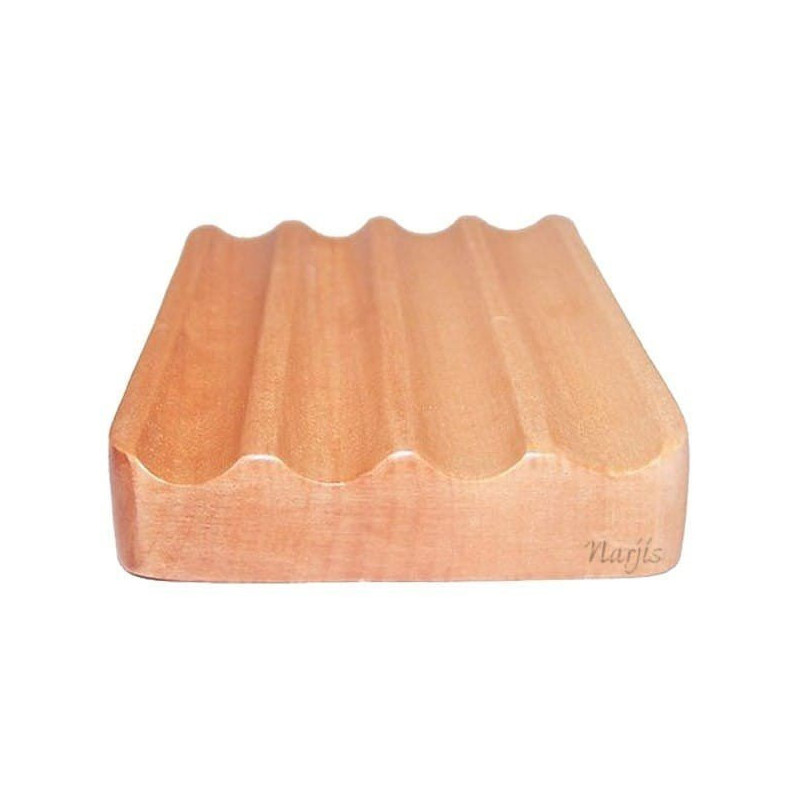 Gewellte Seifenschale aus Sheesham-Holz