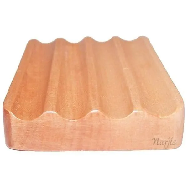 Gewellte Seifenschale aus Sheesham-Holz