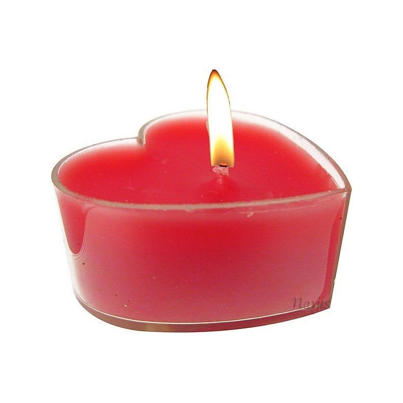 Herzförmige Muschelkerze