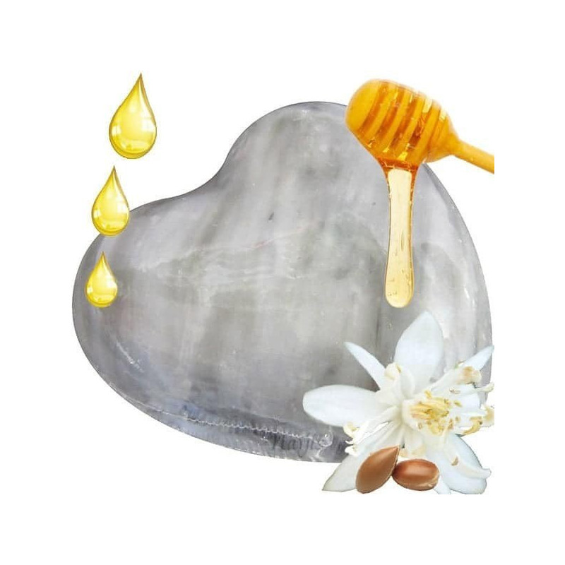 Savon Coeur d'Argan au Miel, Huile d'Argan et Fleurs d'Oranger