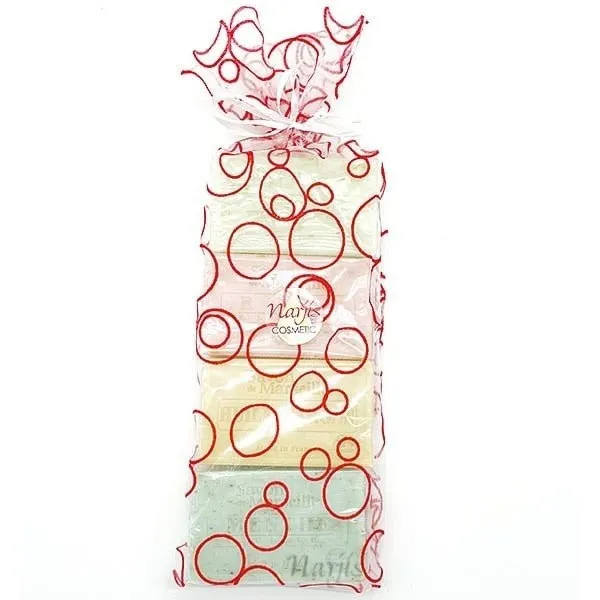 Organza Pouch of 4 Argan Oil Soaps