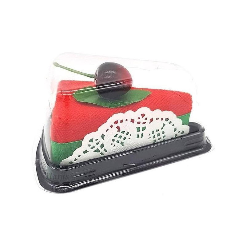 Part de Tarte Gourmande en Serviette Rouge