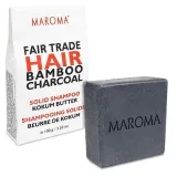 Fester Shampoo-Bar mit Bambus, Kohle und Kokum-Butter