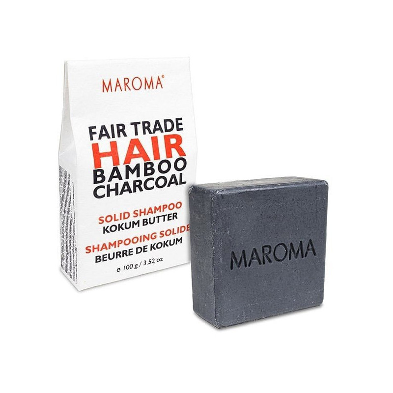 Fester Shampoo-Bar mit Bambus, Kohle und Kokum-Butter