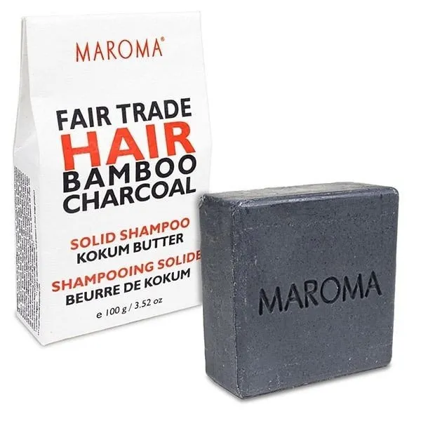 Barre de Shampooing Solide au Bambou, Charbon et Beurre de Kokum