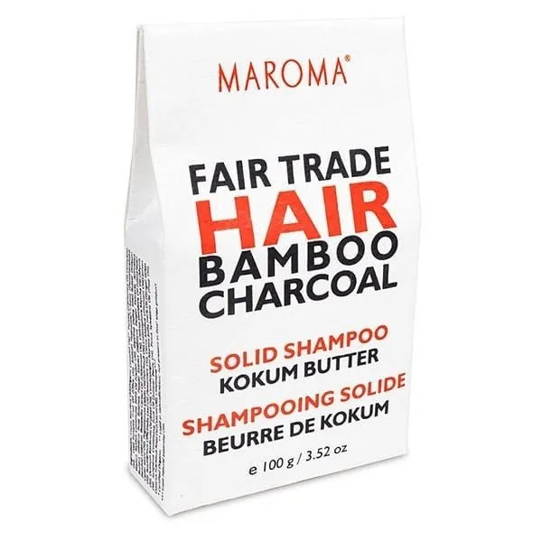 Barre de Shampooing Solide au Bambou, Charbon et Beurre de Kokum