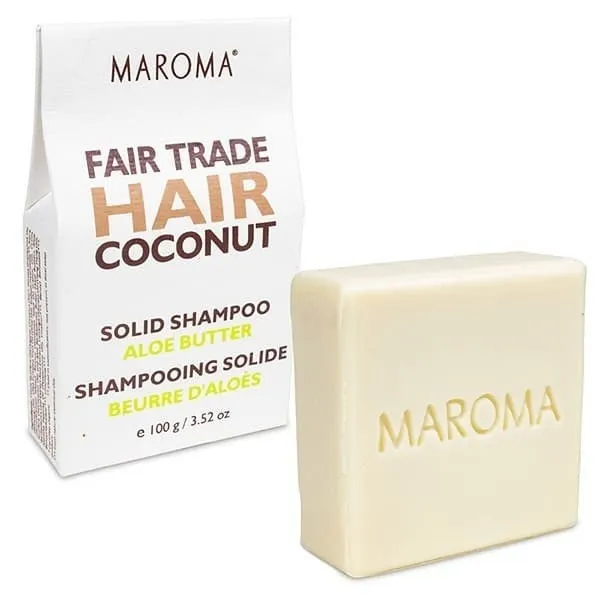 Fester Shampoo-Bar Kokosnuss und Aloe-Butter