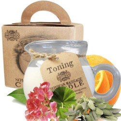 Bougie de Massage Pure Végétal Soja et Jojoba Tonifiant et Raffermissant