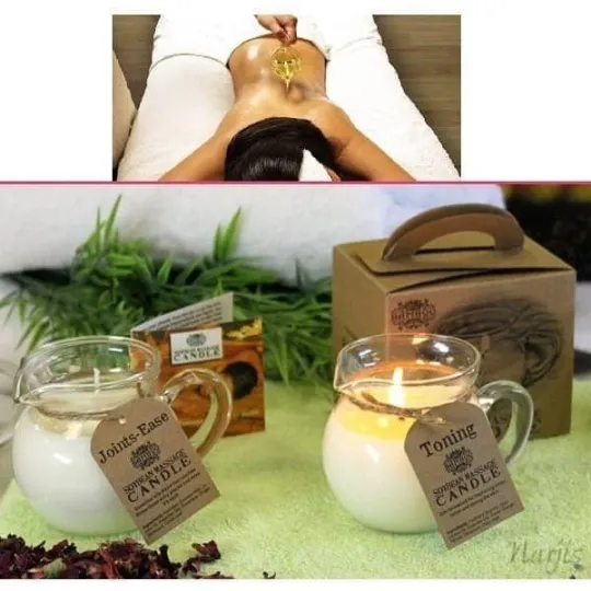 Massagekaars Soja en Jojoba Toniserend en Verstevigend