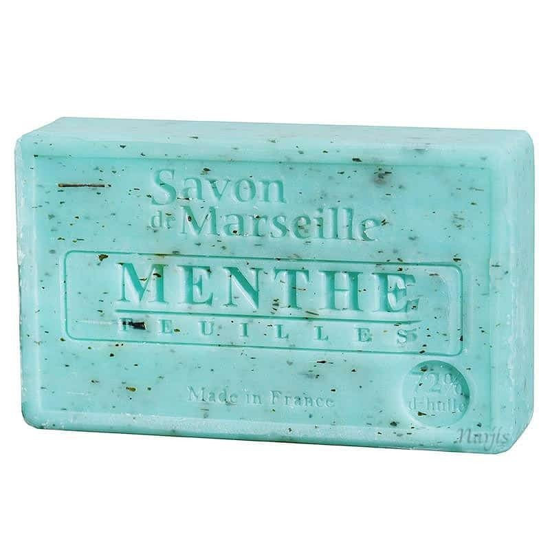 Natural Marseille Soap with Mint Leaves
