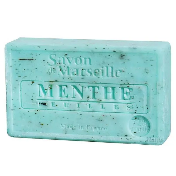 Natürliche Savon de Marseille mit Minzblättern