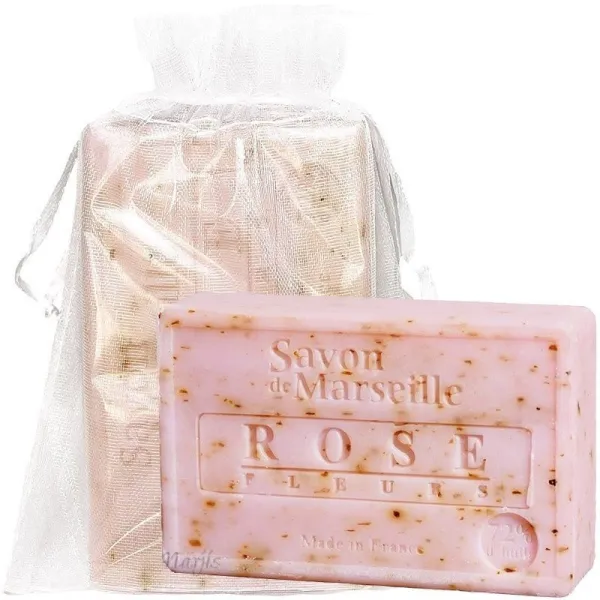 Natural Marseille Soap with Rose Petals
