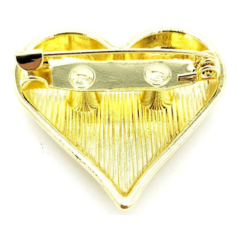 Heart in Relief Brooch