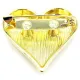 Broche Fantaisie dorée Coeur en relief