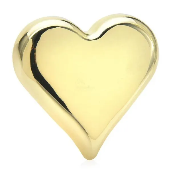 Goldene Fantasy-Brosche Herz in Reliefoptik