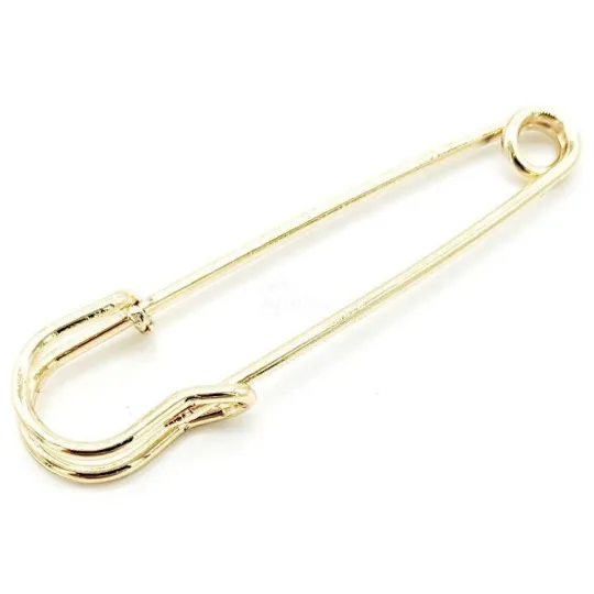 Set van 3 Broche's Veiligheidsspelden Fantasie vergulderde 5 cm