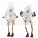 Terrakotta-Küken zum Aufstellen mit langen flexiblen Beinen