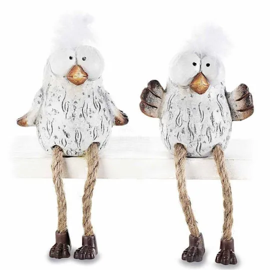 Poussin en Terre Cuite à poser avec pattes longues souples