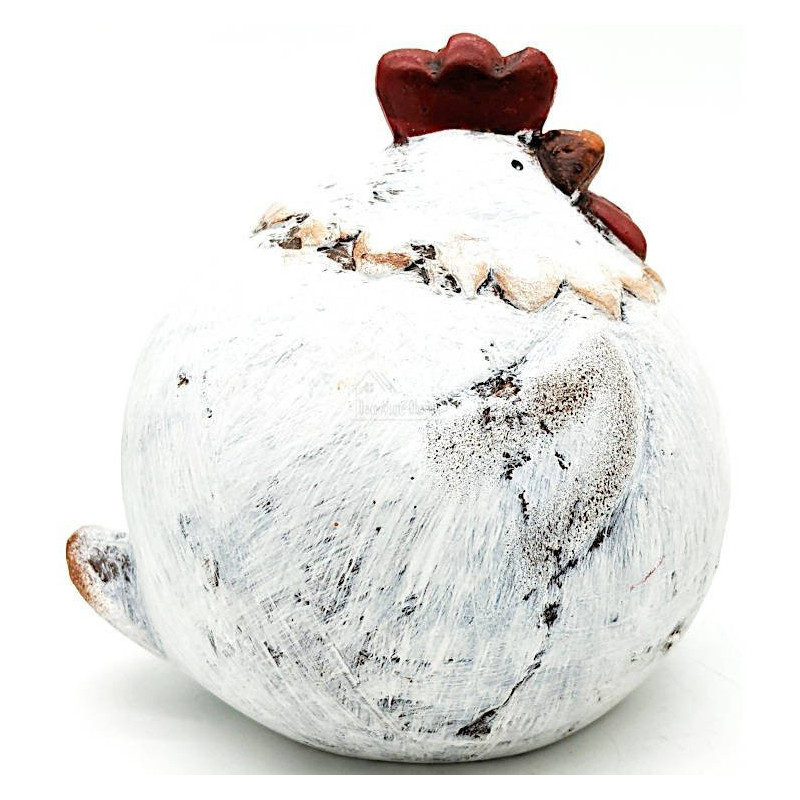 Big chubby decorative hen in terracotta to lay