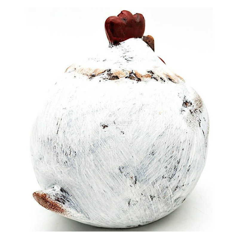 Big chubby decorative hen in terracotta to lay