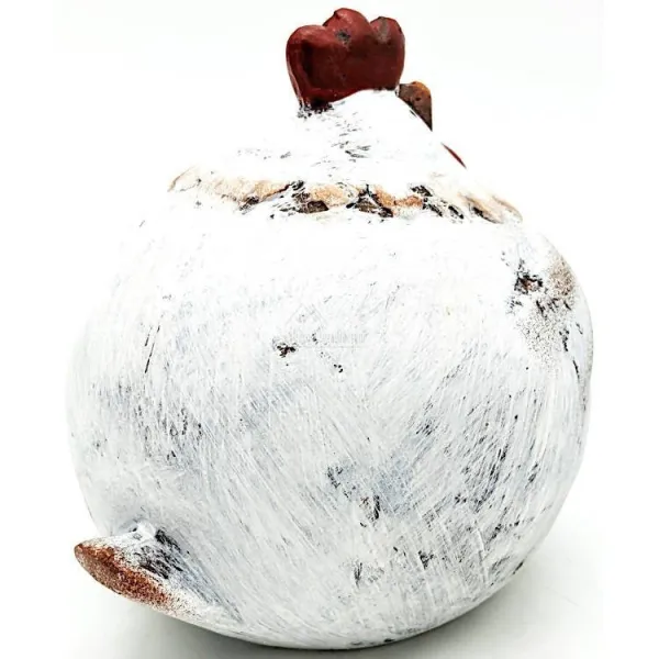 Big chubby decorative hen in terracotta to lay