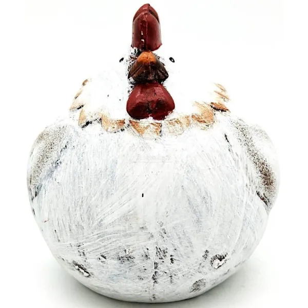 Big chubby decorative hen in terracotta to lay