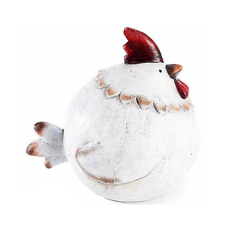 Big chubby decorative hen in terracotta to lay