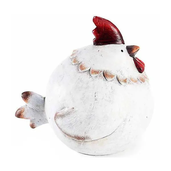 Big chubby decorative hen in terracotta to lay