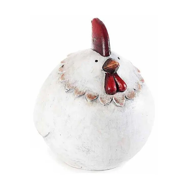 Big chubby decorative hen in terracotta to lay