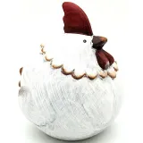 Chubby medium sized terracotta hen to lay
