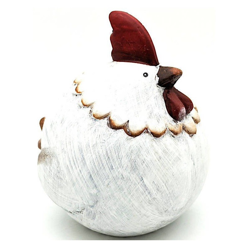 Chubby medium sized terracotta hen to lay