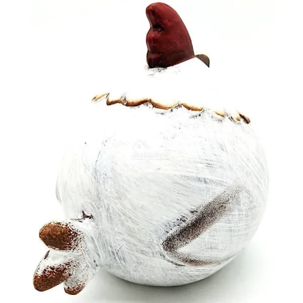 Chubby medium sized terracotta hen to lay