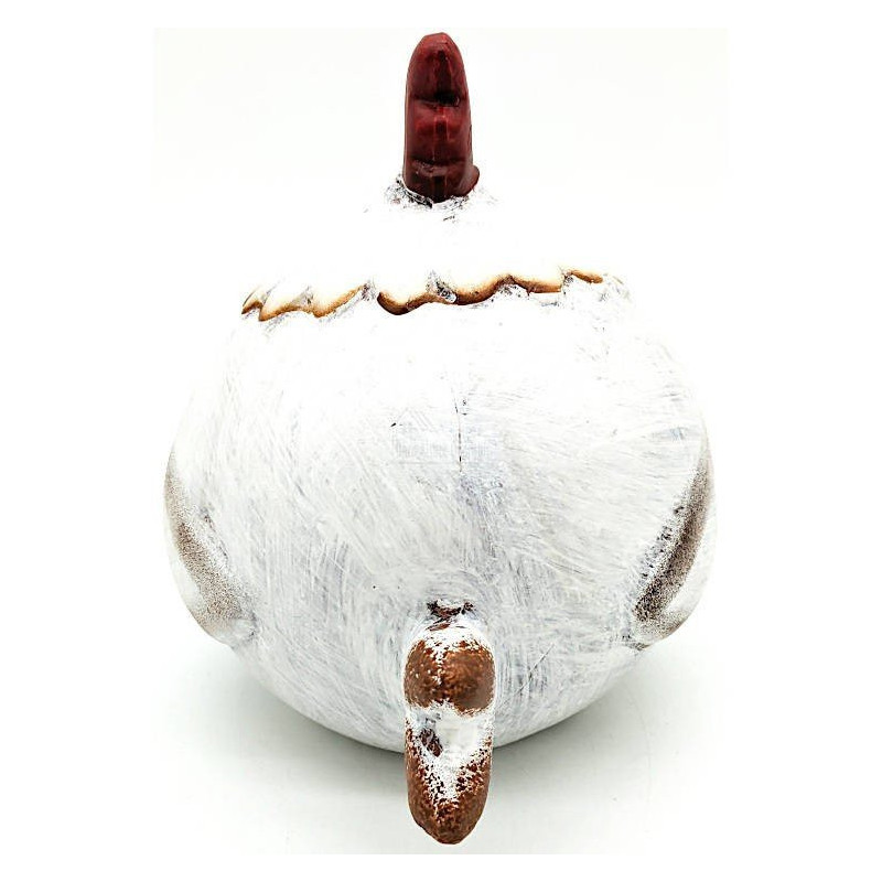 Chubby medium sized terracotta hen to lay