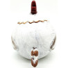 Chubby medium sized terracotta hen to lay