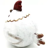 Chubby medium sized terracotta hen to lay