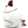 Chubby medium sized terracotta hen to lay