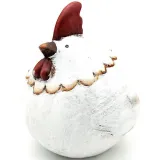 Chubby medium sized terracotta hen to lay