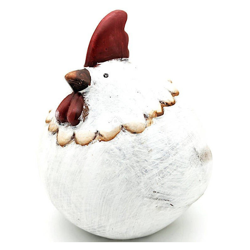 Chubby medium sized terracotta hen to lay