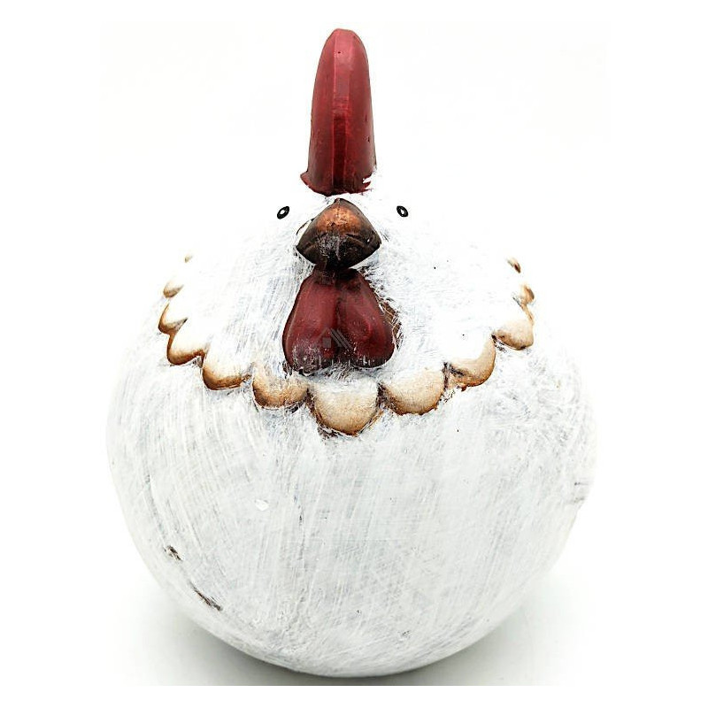 Chubby medium sized terracotta hen to lay
