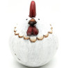 Chubby medium sized terracotta hen to lay