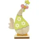 Poulet en Bois décoratif à poser couleur vert Anis
