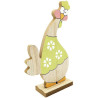 Decorative Wooden Chicken in Anise Green