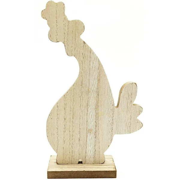 Poulet en Bois décoratif à poser couleur vert Anis