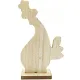 Poulet en Bois décoratif à poser couleur vert Anis