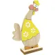 Poulet en Bois décoratif à poser couleur Jaune
