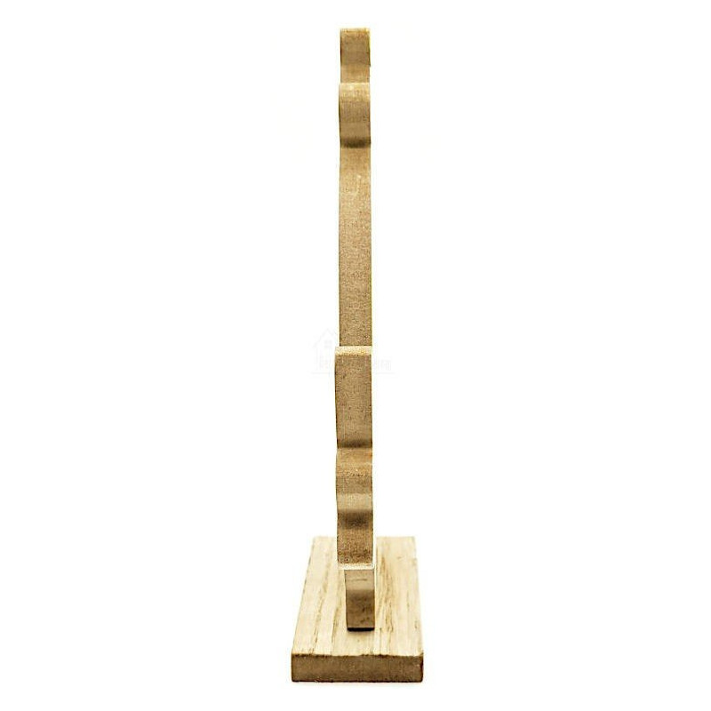 Dekoratives Huhn aus Holz zum Aufstellen in der Farbe Rosa