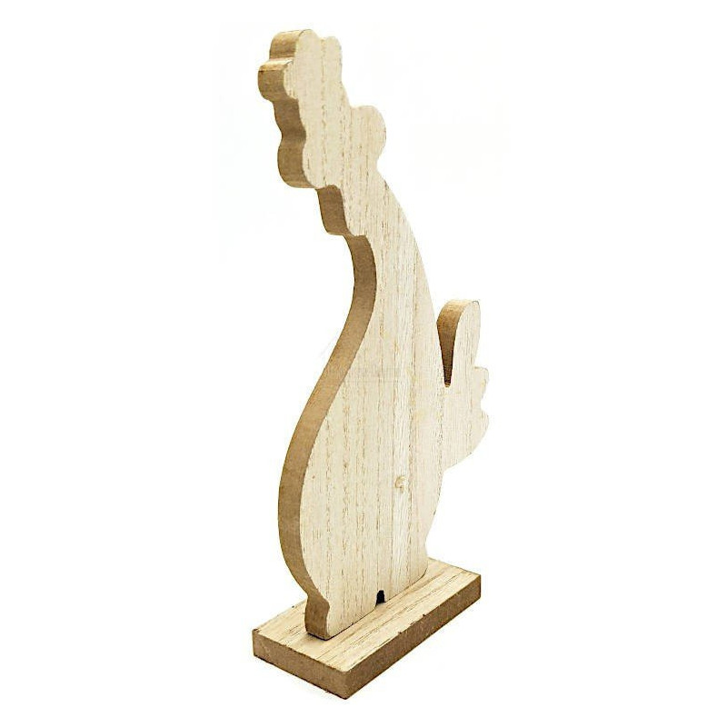 Poulet en Bois décoratif à poser couleur Rose